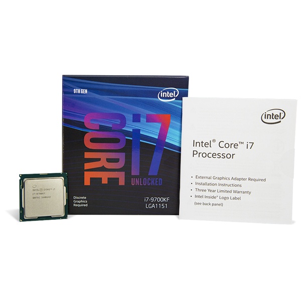 [INTEL] 코어9세대 i7-9700KF 정품박스 (커피레이크 리프레시/3.60GHz/12MB/쿨러미포함)