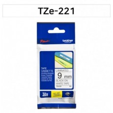 [Brother] TZe-221 라벨테이프 바탕(흰색) / 글씨(검정) 9mm