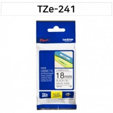 [Brother] TZe-241 라벨테이프 바탕(흰색)/글씨(검정) 18mm