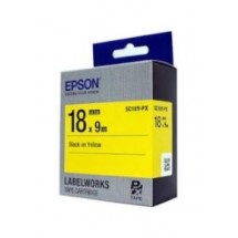 [EPSON] SC18Y-PX 라벨테이프 바탕(노랑)/글씨(검정) 18mm