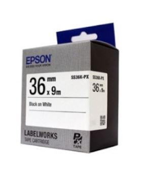 [EPSON] SS36K-PX 라벨테이프 바탕(흰색)/글씨(검정) 36mm