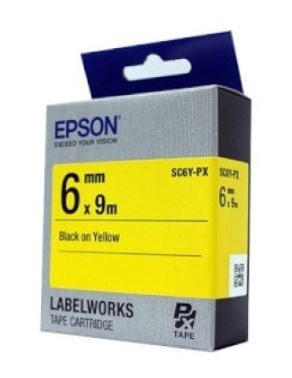 [EPSON] SC6Y-PX 라벨테이프 바탕(노랑)/글씨(검정) 6mm