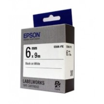[EPSON] SS6K-PX 라벨테이프 바탕(흰색)/글씨(검정) 6mm