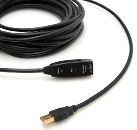 [이지넷유비쿼터스] 이지넷 USB2.0 연장 리피터 케이블 [AM-AF] 블랙 [길이선택/NEXT-USB]